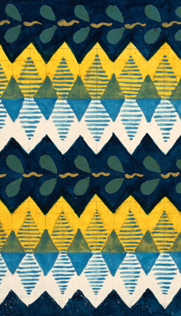 Detail of Design for a wallpaper pattern by Heussner & Co.
