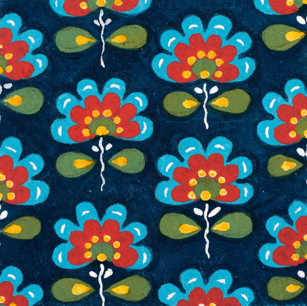 Detail of Design for a wallpaper pattern by Heussner & Co.