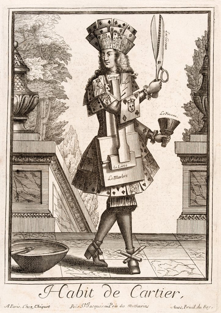 Detail of Habit de Cartier by Nicolas de Larmessin