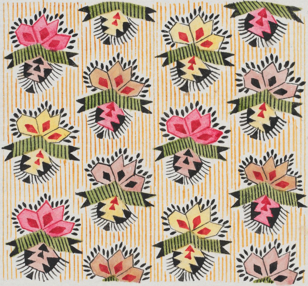Detail of Design for wallpaper by Heussner & Co