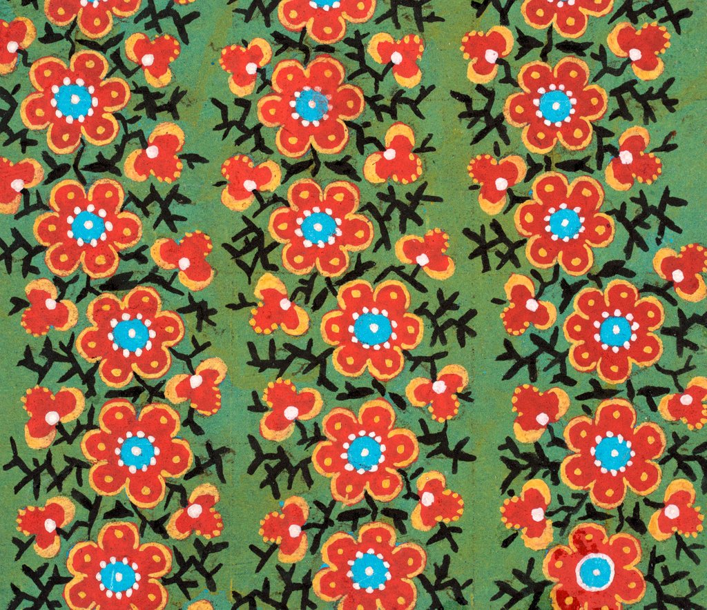 Detail of Design for a wallpaper pattern by Heussner & Co.