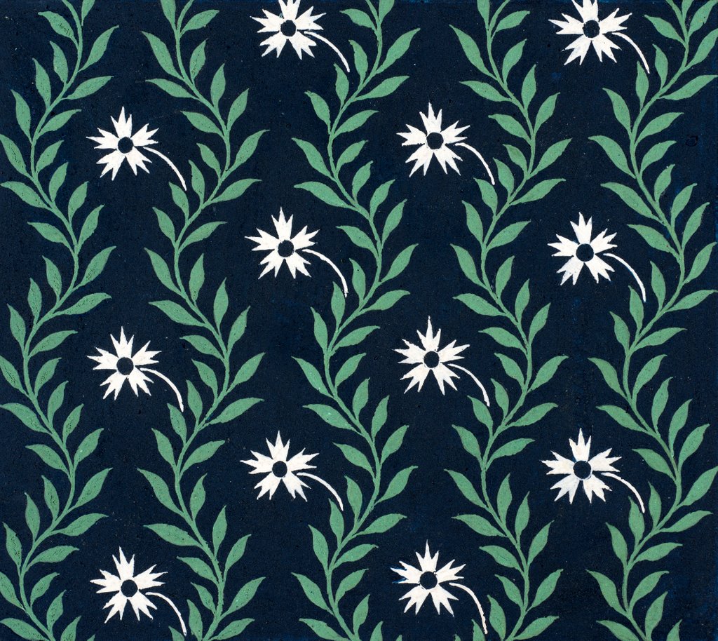 Detail of Design for a wallpaper pattern by Heussner & Co.