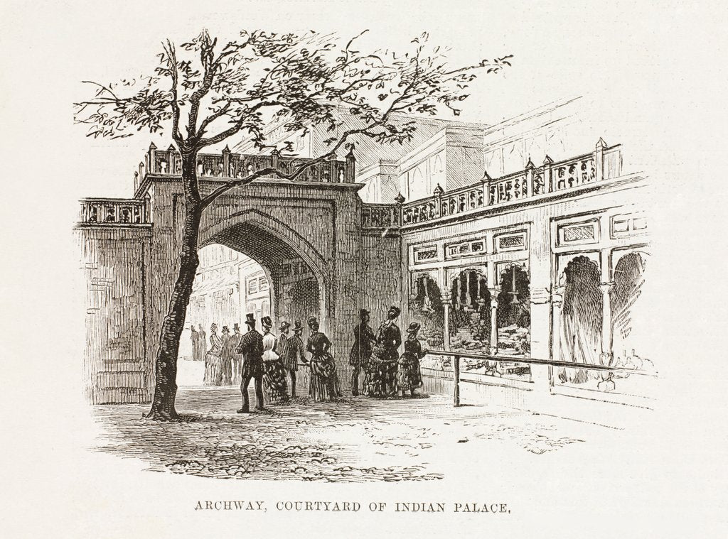 Detail of Archway, Courtyard of The Indian Palace in the Colonial and Indian Exhibitio by Unknown