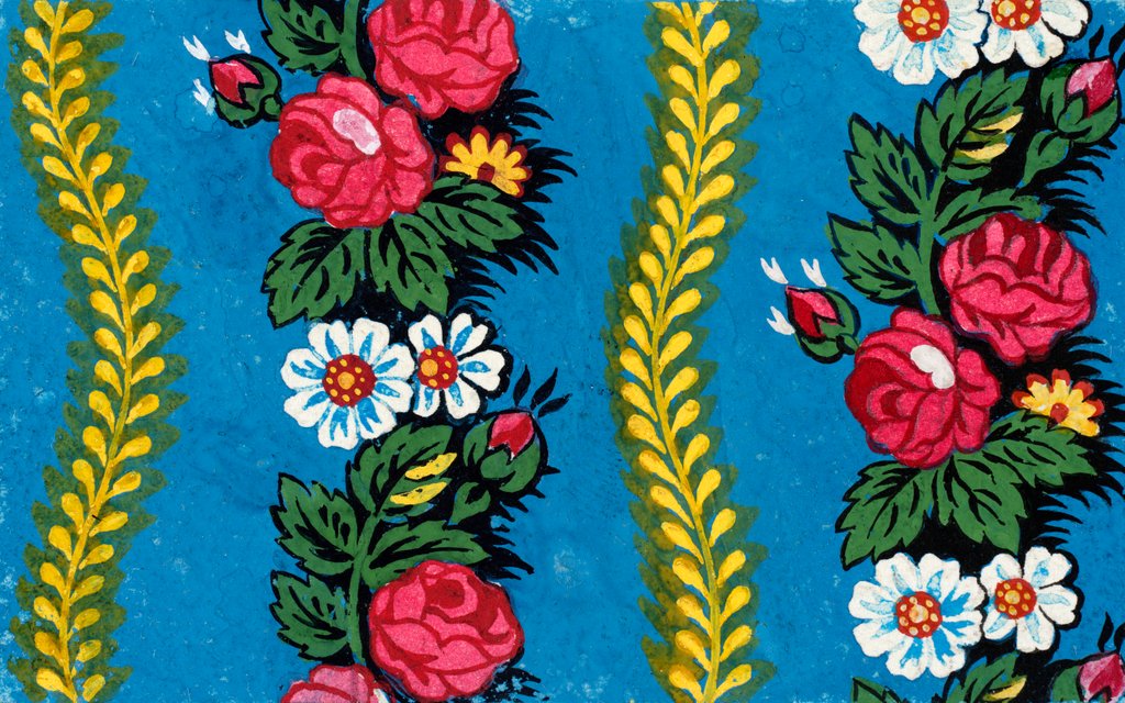 Detail of Design for a wallpaper pattern by Heussner & Co.