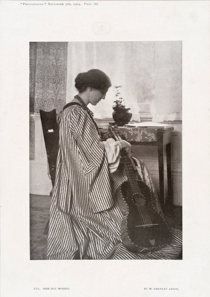 Detail of Miss May Morris by W. Smedley Aston