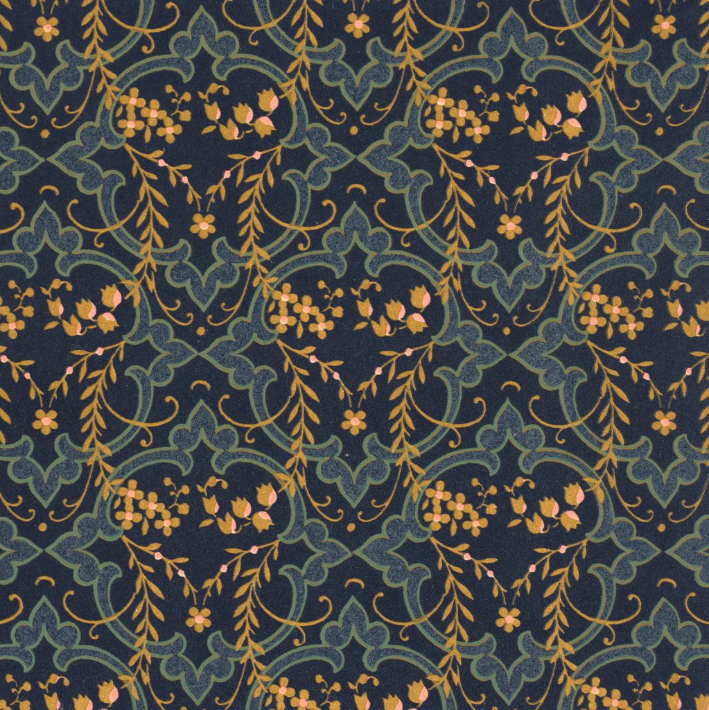 Detail of Textile design from subsciption journal Dessins Nouveautes April-August 1880 edition by Lechartier et Paul
