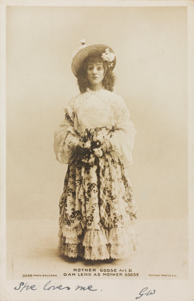 Detail of Dan Leno as Mother Goose in Mother Goose Act II by Bassano