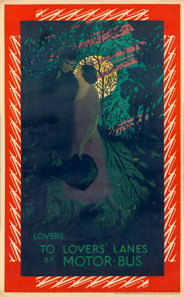 Detail of Lovers To Lovers' Lanes By Motor Bus by Christopher Richard Wynne Nevinson