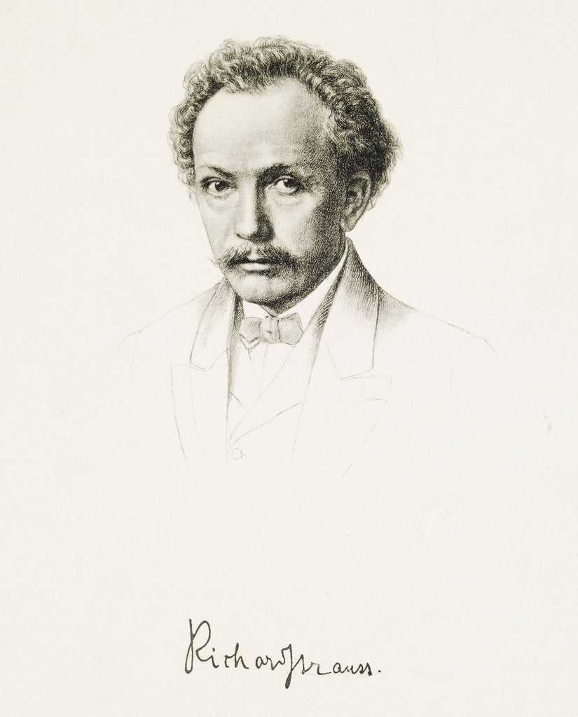 Detail of Richard Strauss, composer by Kunstanstalt Stengel & Co.