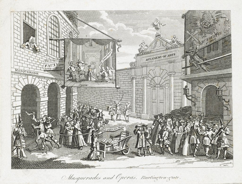 Detail of The Bad Taste of Town by William Hogarth