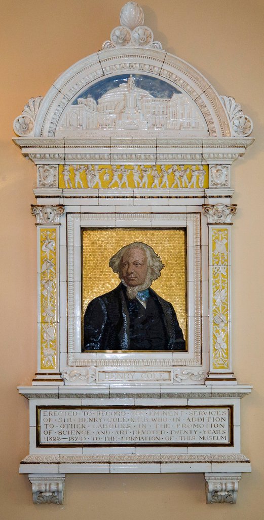 Detail of Memorial to Henry Cole on the Ceramic Staircase, Victoria and Albert Museum, London by Anonymous