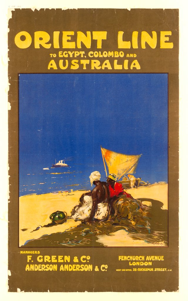 Detail of Orient Line to Egypt, Colombo and Australia, poster advertising the shipping company by Dudley Hardy
