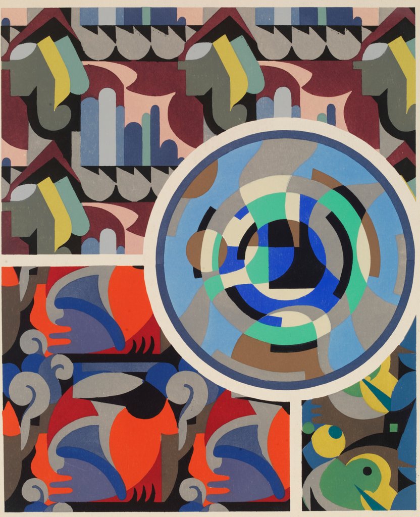 Detail of Plate from Kaleidoscope, ornements abstraits by Ad. Verneuil
