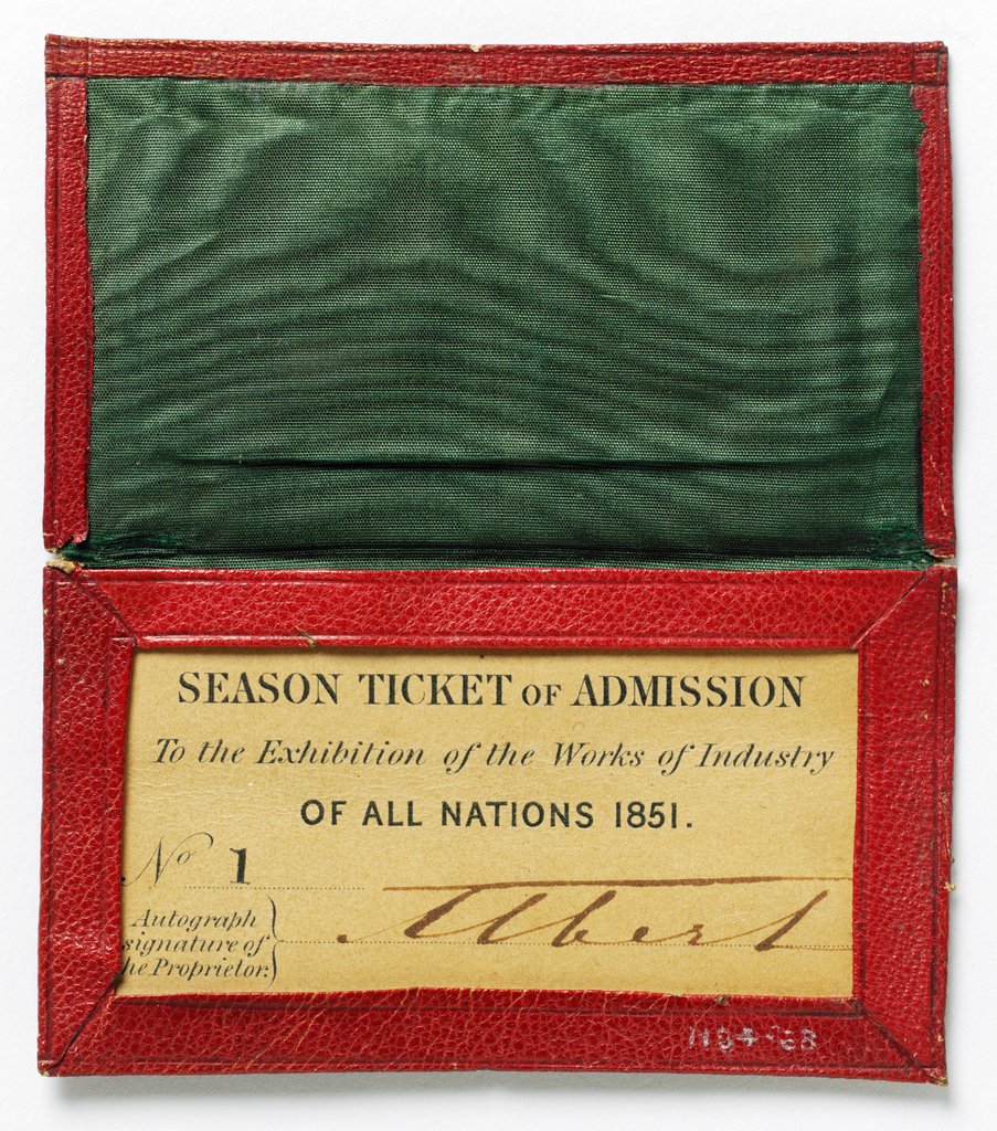 Detail of Season Ticket of Admission to the Exhibition of the Works of Industry of All Nations 1851, with Prince Albert's signature by Anonymous
