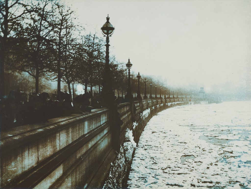 Detail of The Great Frost, Watching the Ice Flow Along the Thames from the Embankment by Paul Martin