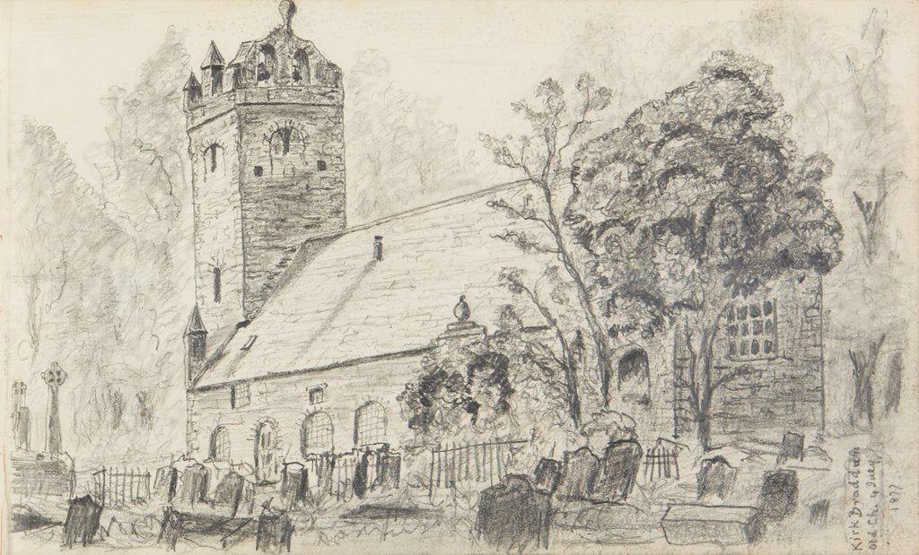 Detail of Kirk Braddan Old Church by Arthur Henderson