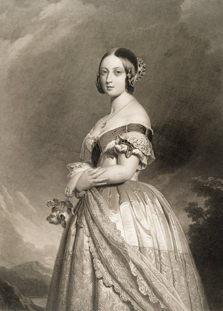 Detail of Portrait of Queen Victoria by Francois Forster