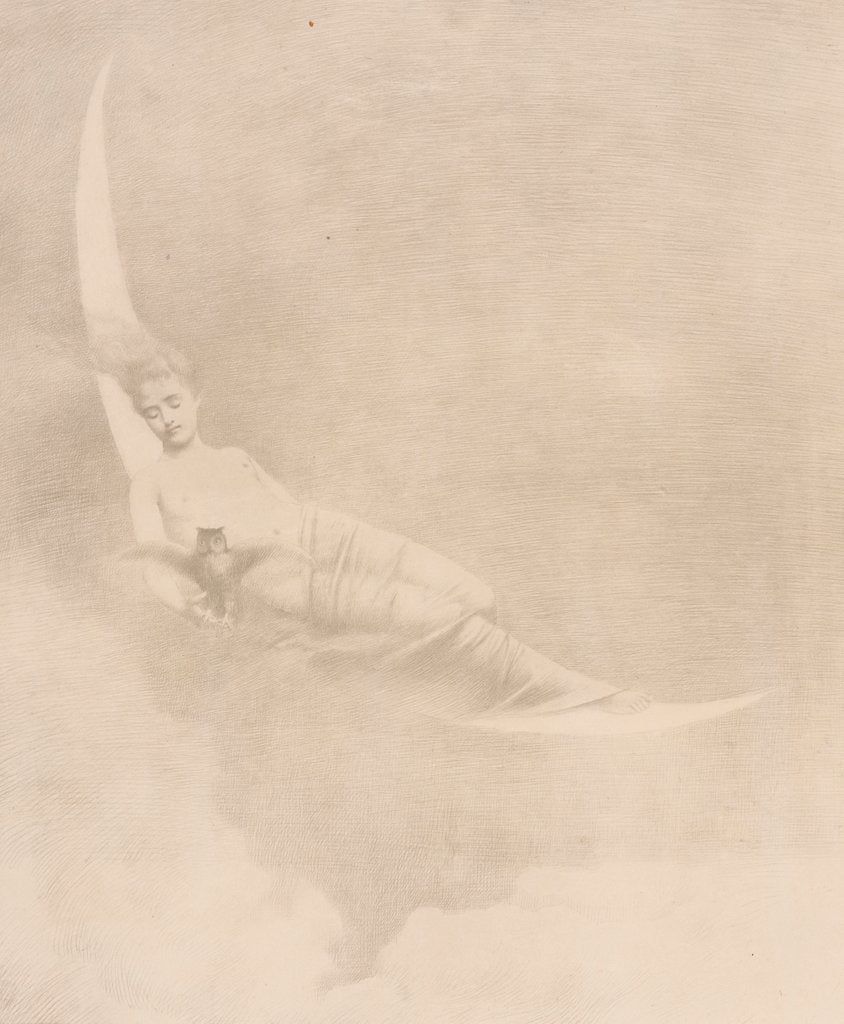 Detail of Pencil drawing by Charles Prosper Sainton