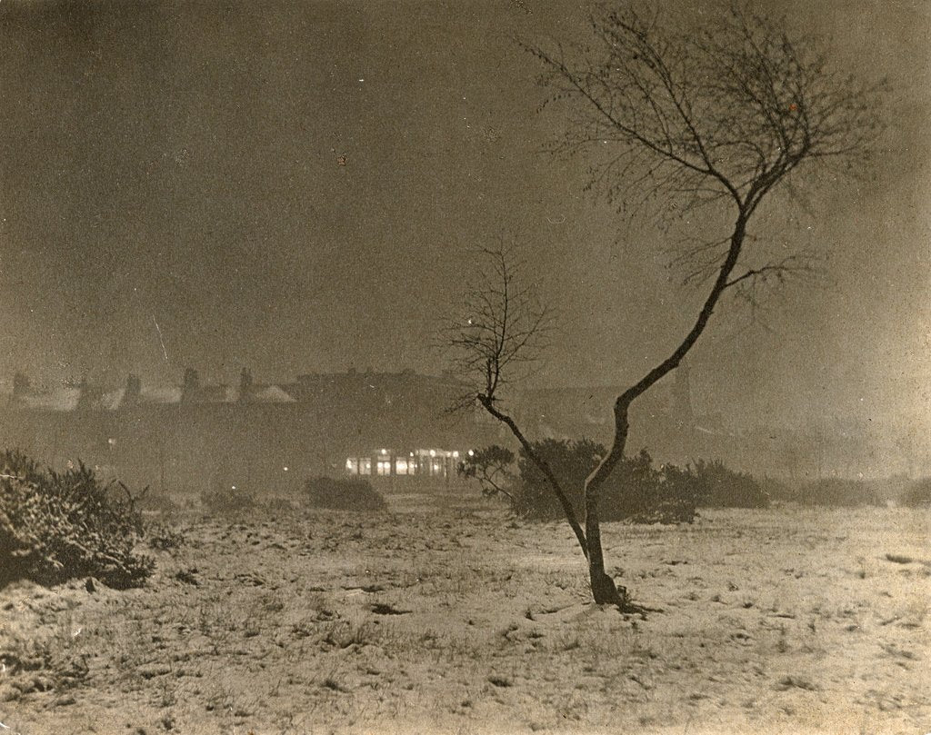 Detail of Surrey Tavern (in Trinity Road) Wandsworth Common, ground covered with Snow by Paul Martin