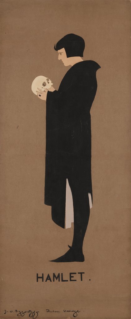 Detail of Poster advertising Shakespeare's Hamlet, by the Beggarstaff Brothers. Great Britain, 1894 by Beggarstaff Brothers