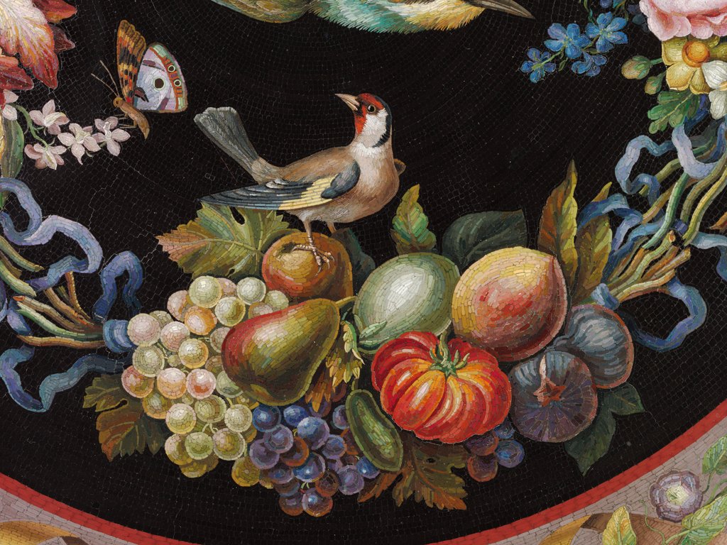 Detail of Micromosaic table top by Camillo Poggioli