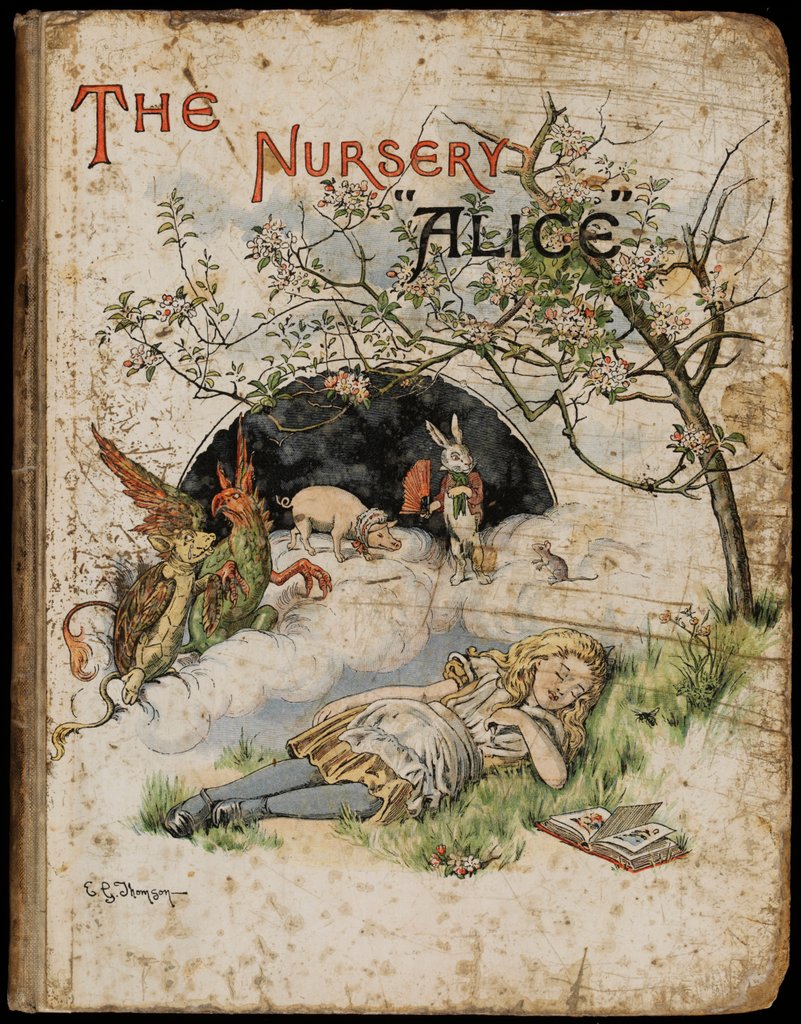 Detail of Front cover of The Nursery Alice by Emily Gertrude Thomson