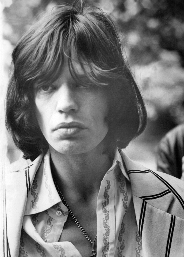 Detail of Mick Jagger in 1969 by Associated Newspapers