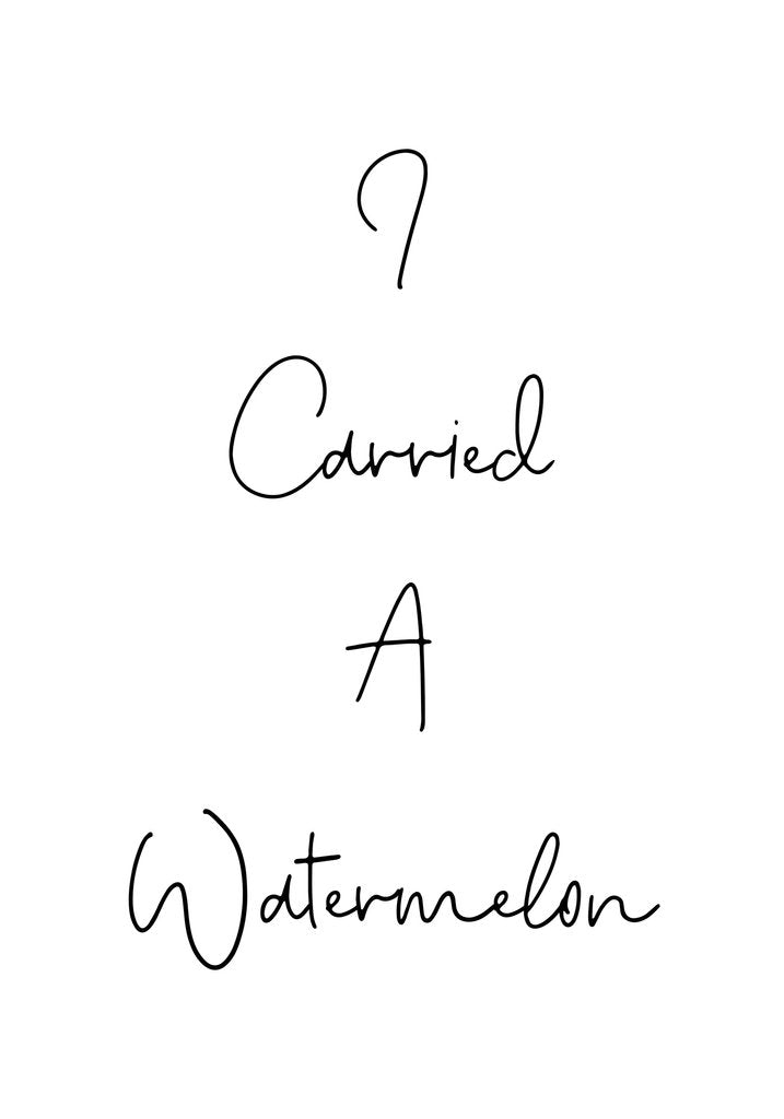 Detail of I carried a watermelon by Joumari