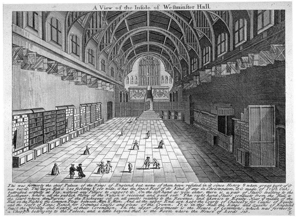 Detail of Westminster Hall, London by Anonymous