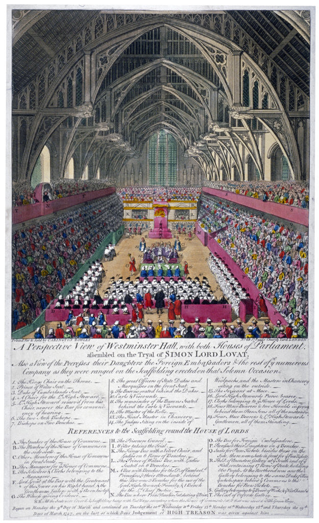 Trial of Lord Lovat, Westminster Hall, London by Anonymous