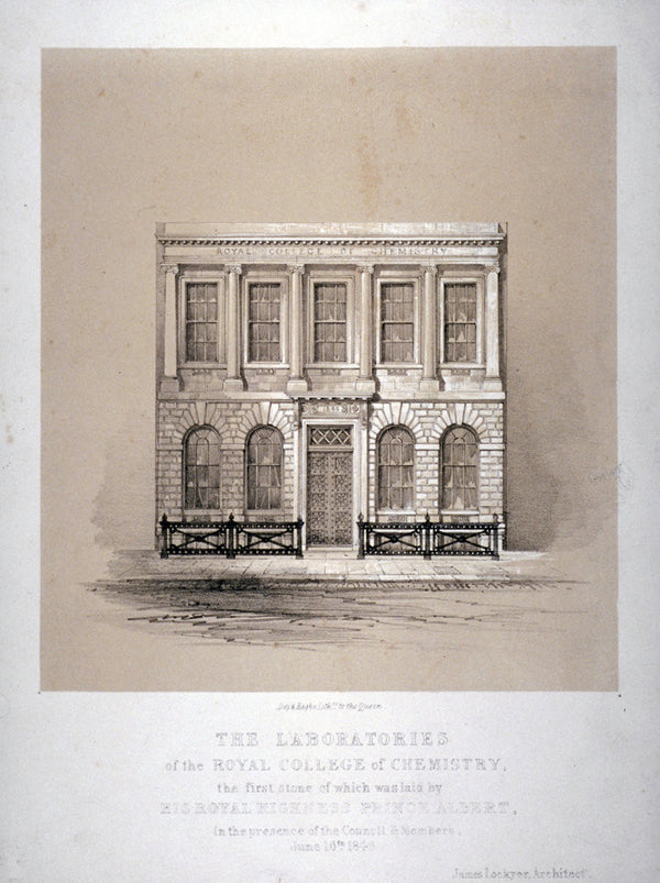 The laboratories of the Royal College of Chemistry, Hanover Square, Westminster, London posters