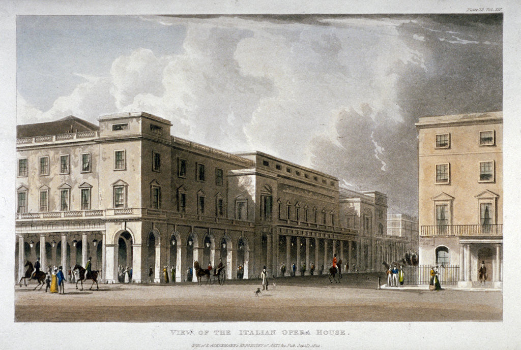 Detail of View of the King's Theatre, Haymarket, London by Anonymous