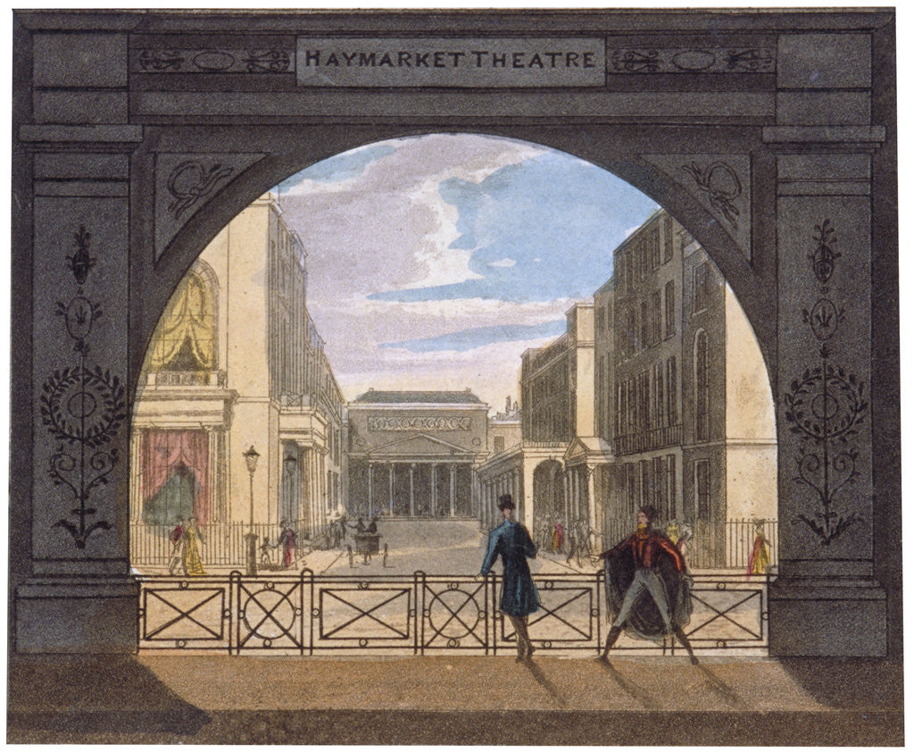 Detail of View of the Haymarket Theatre, London by Anonymous