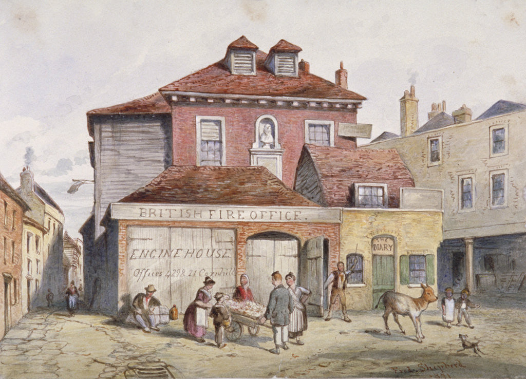 Detail of View of Hungerford Market, Westminster, London by Frederick Napoleon Shepherd