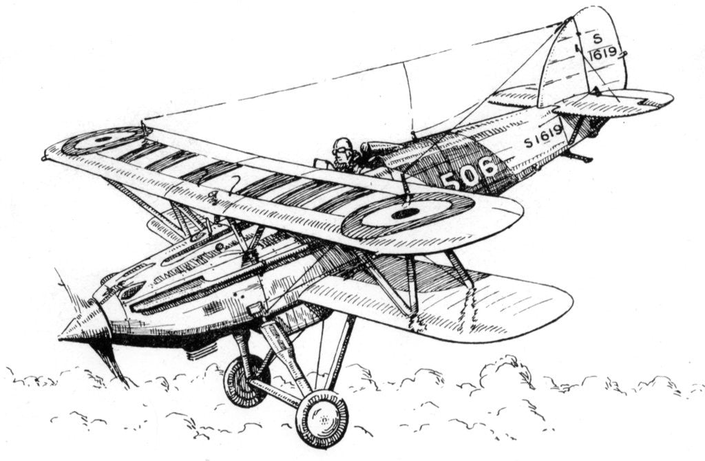 Detail of A Hawker Nimrod aeroplane by James Hay Stevens