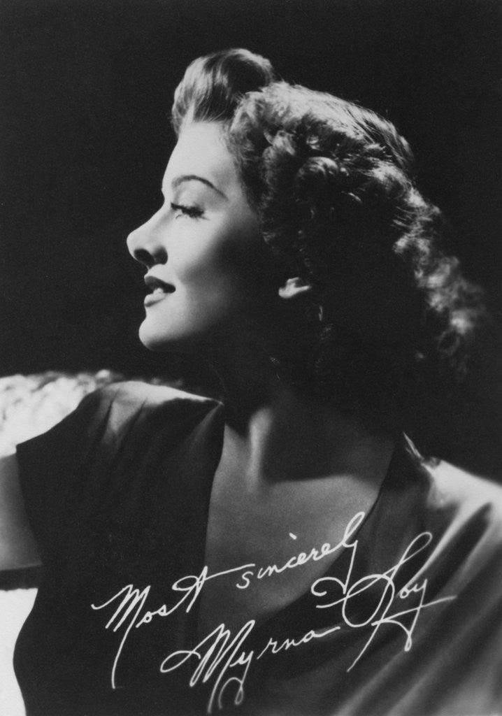 Detail of Myrna Loy (1905-1993), American actress by Anonymous