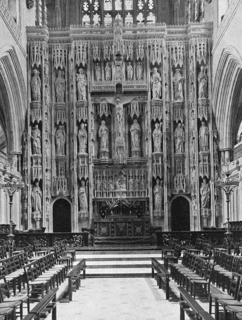 Detail of The reredos of Winchester Cathedral by Anonymous