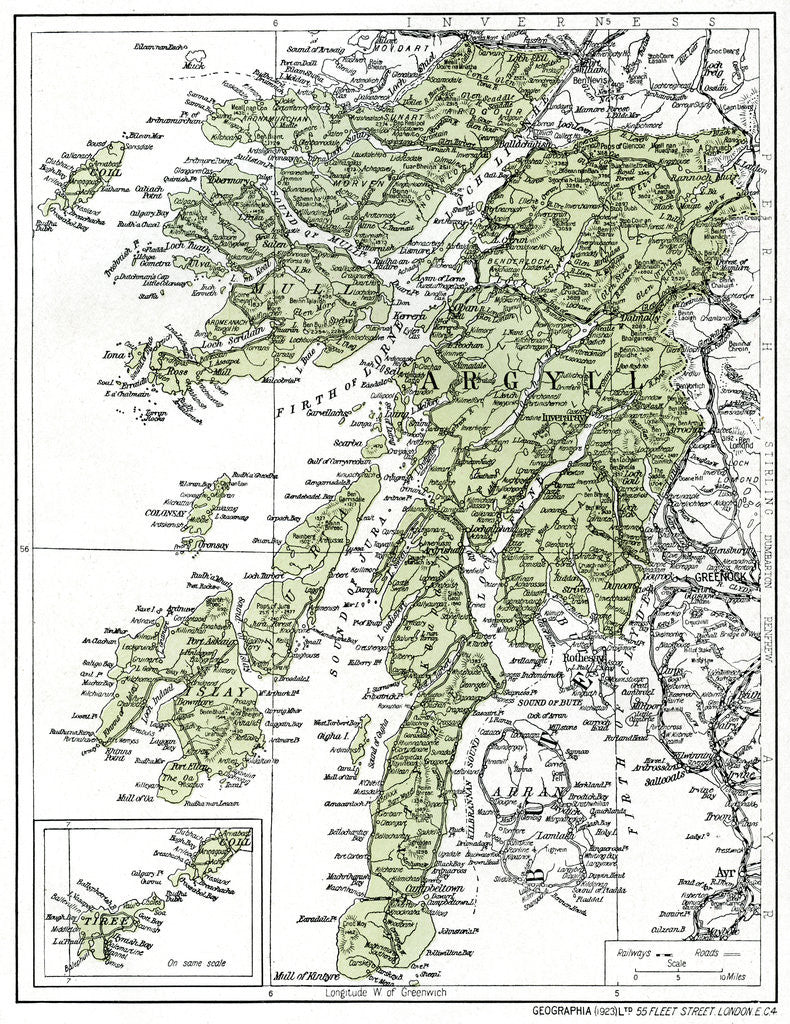 Detail of Map of Argyllshire by Anonymous