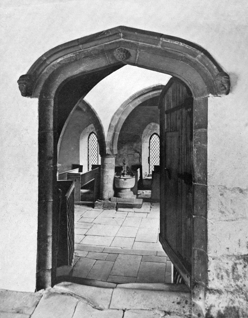 Detail of Entrance to the chapel, Haddon Hall, Derbyshire by Anonymous