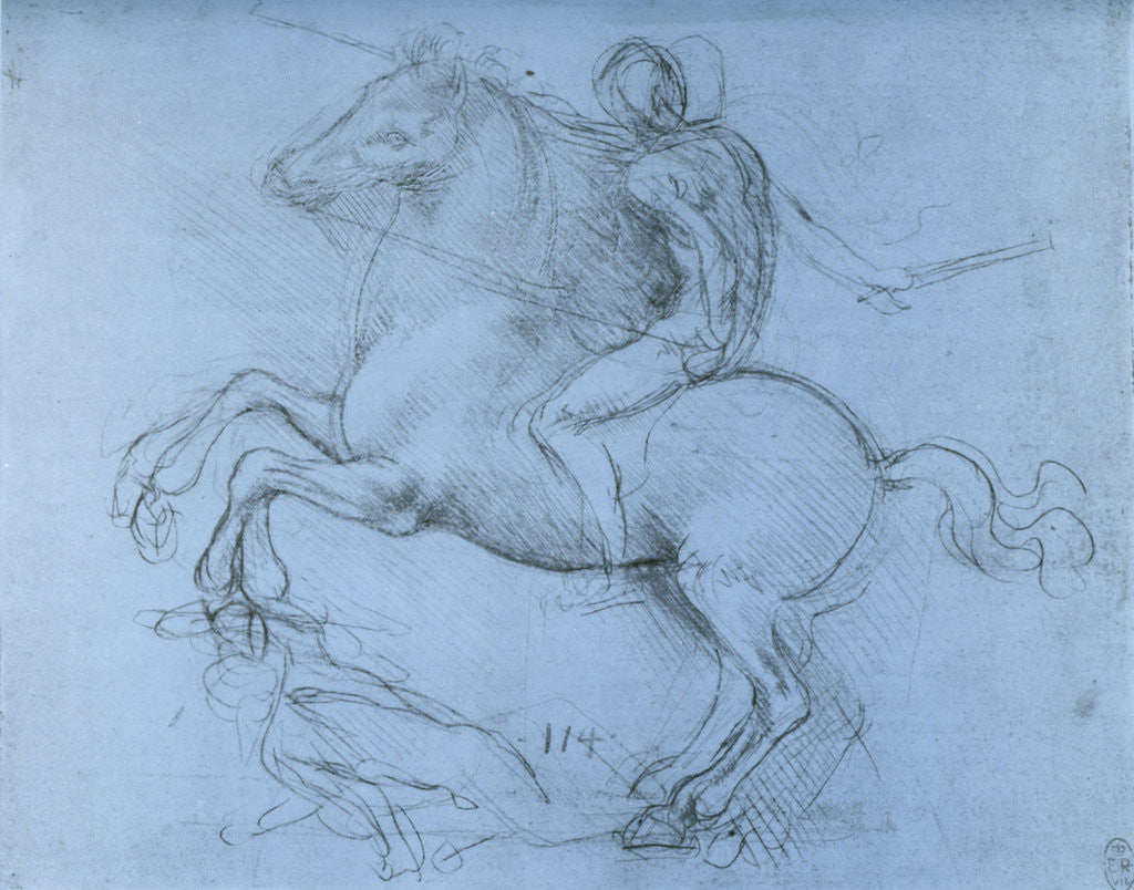 Detail of Study for the Sforza Monument by Leonardo Da Vinci