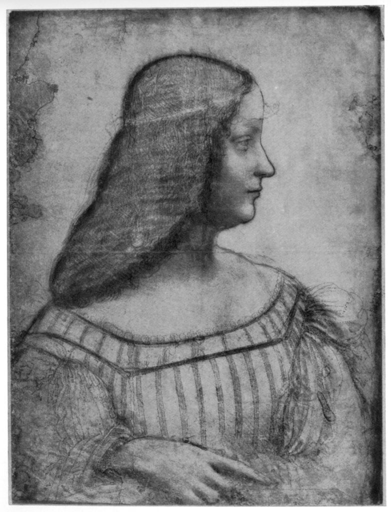 Detail of Portrait of Isabella d'Este by Leonardo Da Vinci