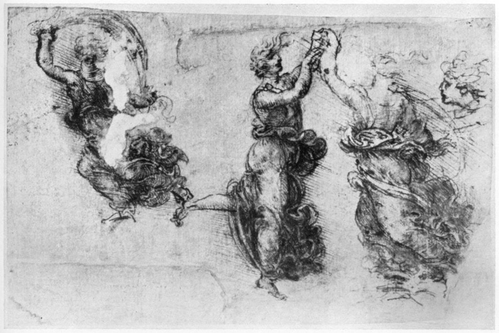 Detail of Dancing women by Leonardo Da Vinci