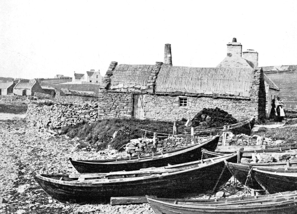 Detail of Moostegarth, Bressay, Shetland, Scotland by JD Rattar