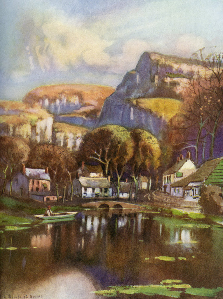 Detail of Cheddar Gorge, Somerset by Louis Burleigh Bruhl