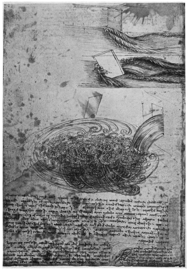 Detail of Flow of eddies in a waterfall by Leonardo Da Vinci