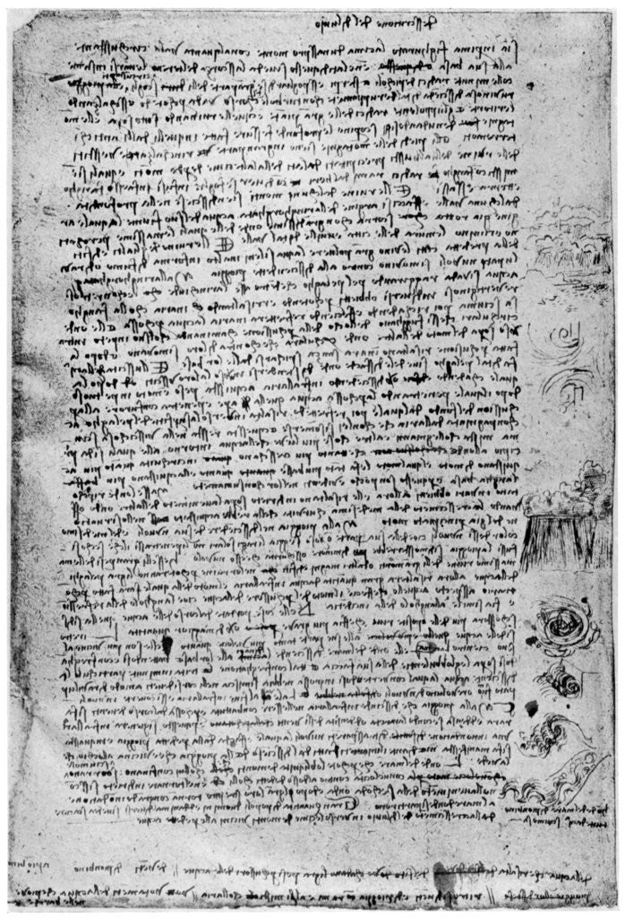 Detail of Description of the Great Flood by Leonardo Da Vinci