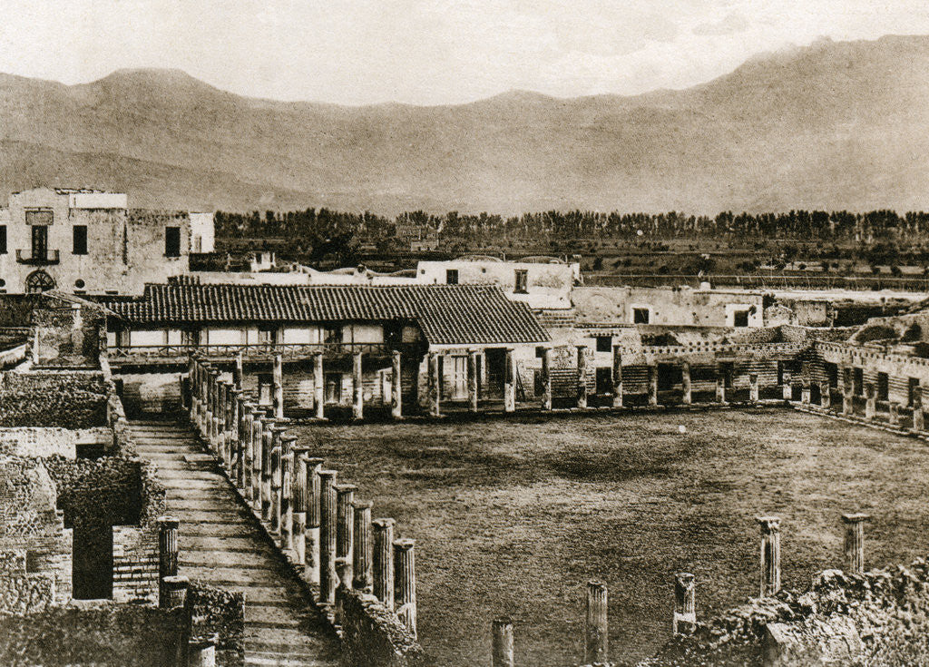 Detail of Caserma dei glagiatori, Pompeii, Italy by Anonymous