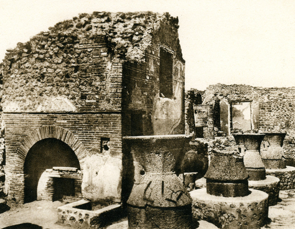 Detail of The bakery and mill, Pompeii, Italy by Anonymous