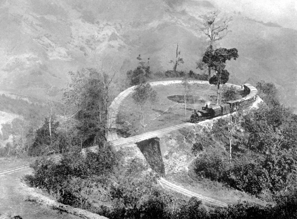 Detail of A single loop in the Darjeeling Himalayan Railway, India by Anonymous