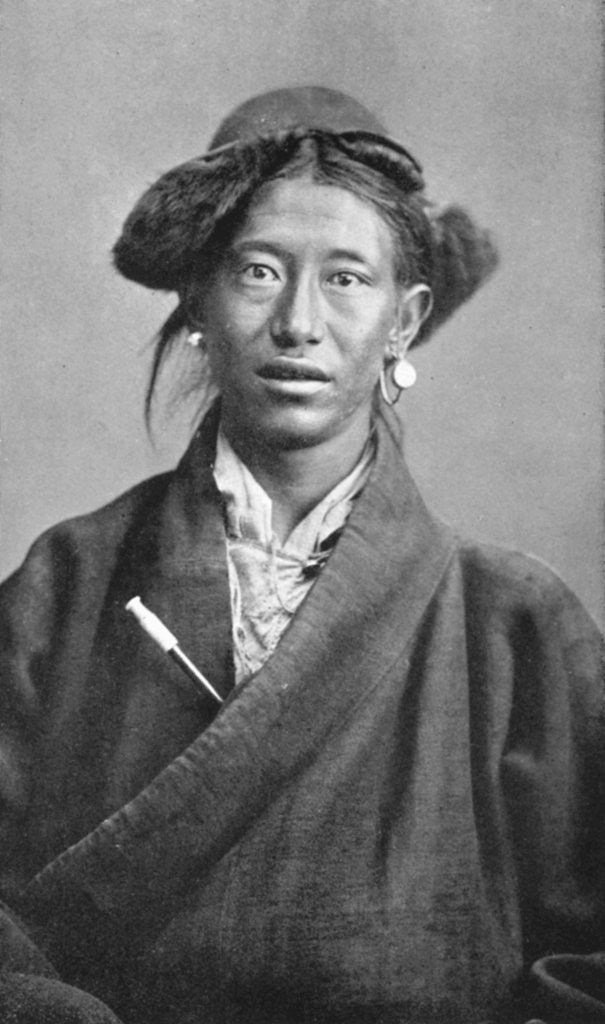 Detail of A Tibetan woman by Anonymous